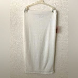 NWT white midi pencil skirt